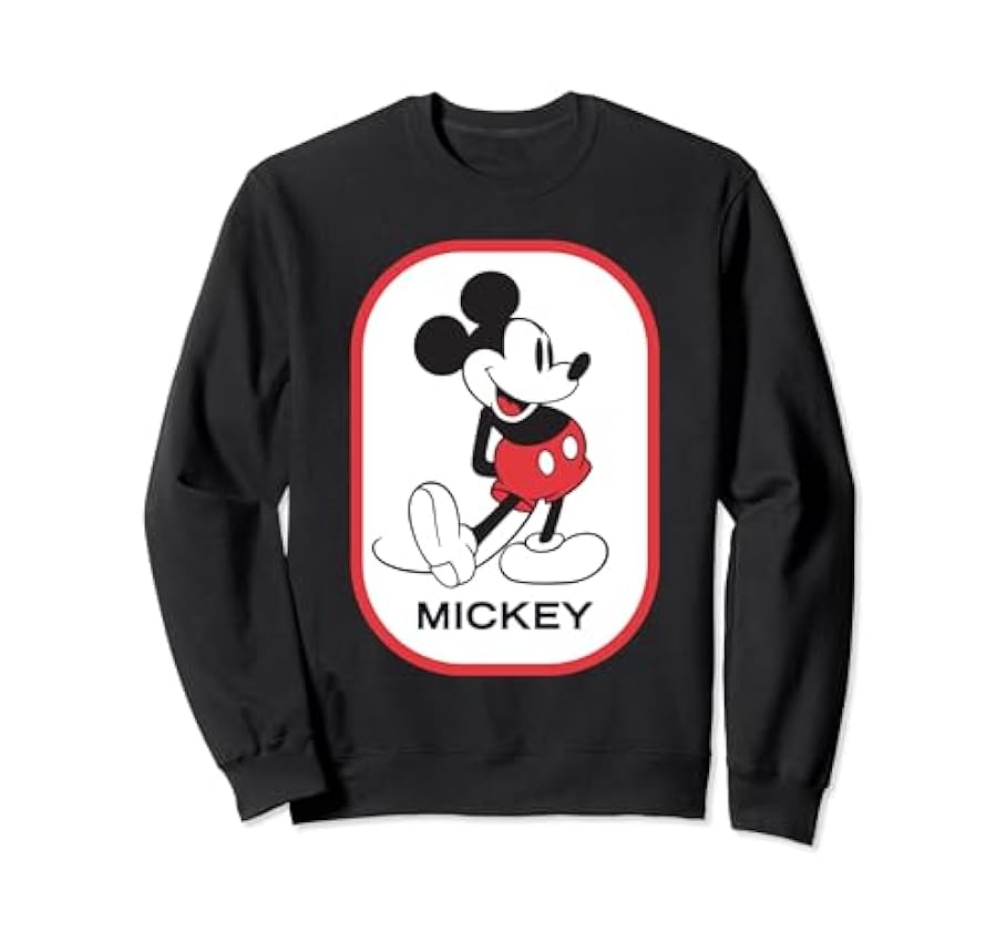 Disney Mickey Mouse Rounded Rectangle Pullover Sweatshi