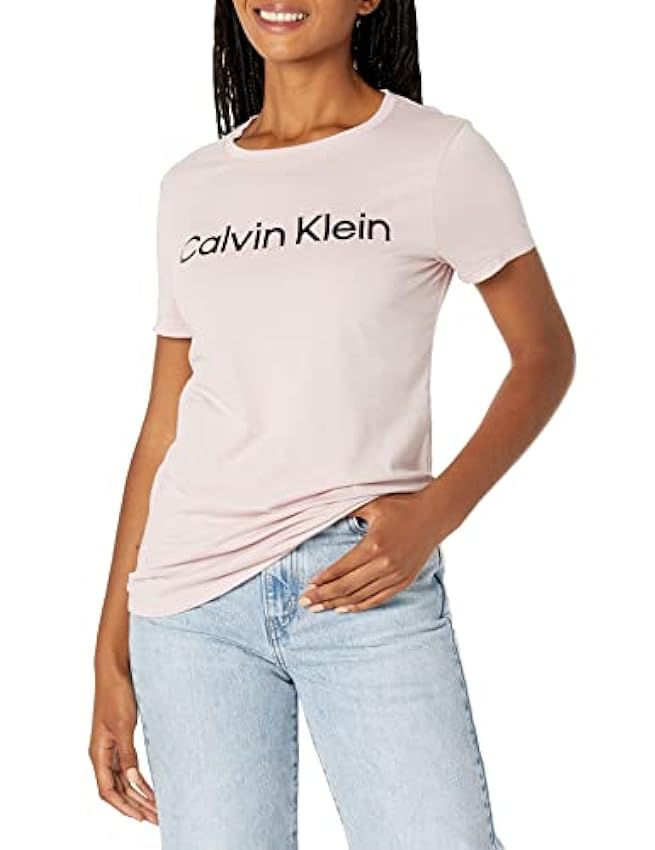 Calvin Klein Shirt À Col Rond Manches Courtes Femme nDg