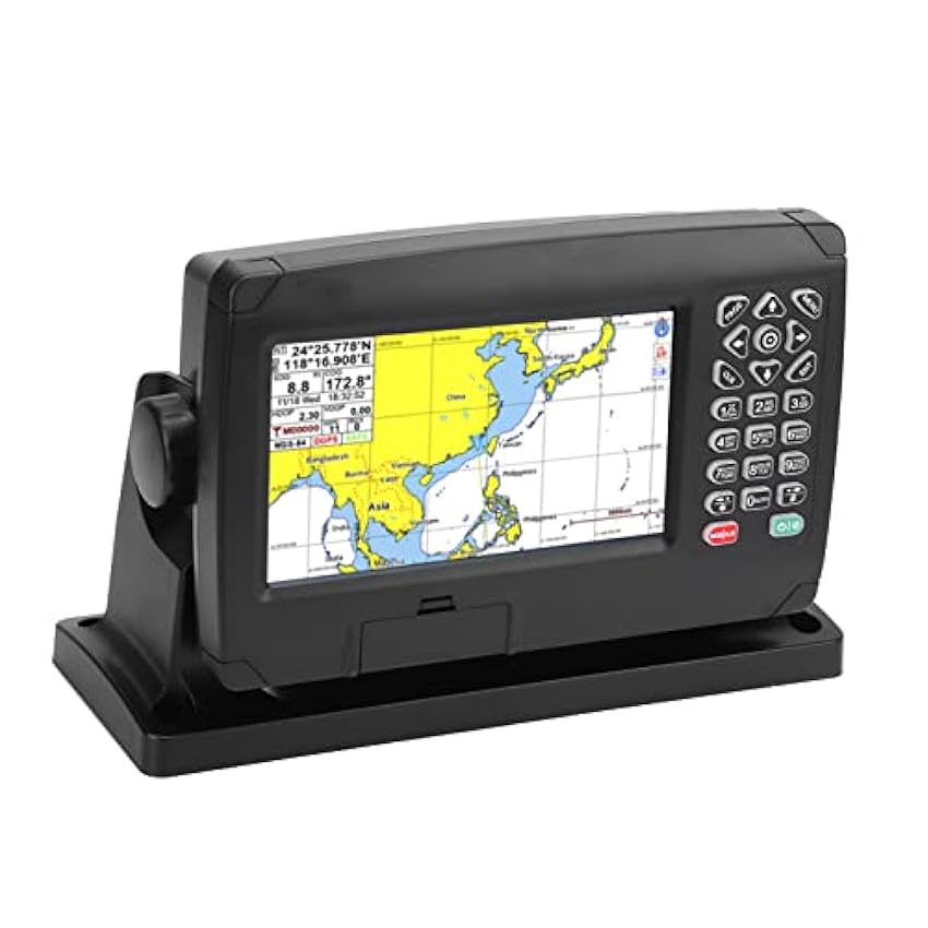 Weikeya Navigateur GPS Marin, Traceur de Cartes GPS BDS positionnement GPS Double Carte système 50000 Points de cheminement avec antenne GNSS pour Bateau QSPok6rM