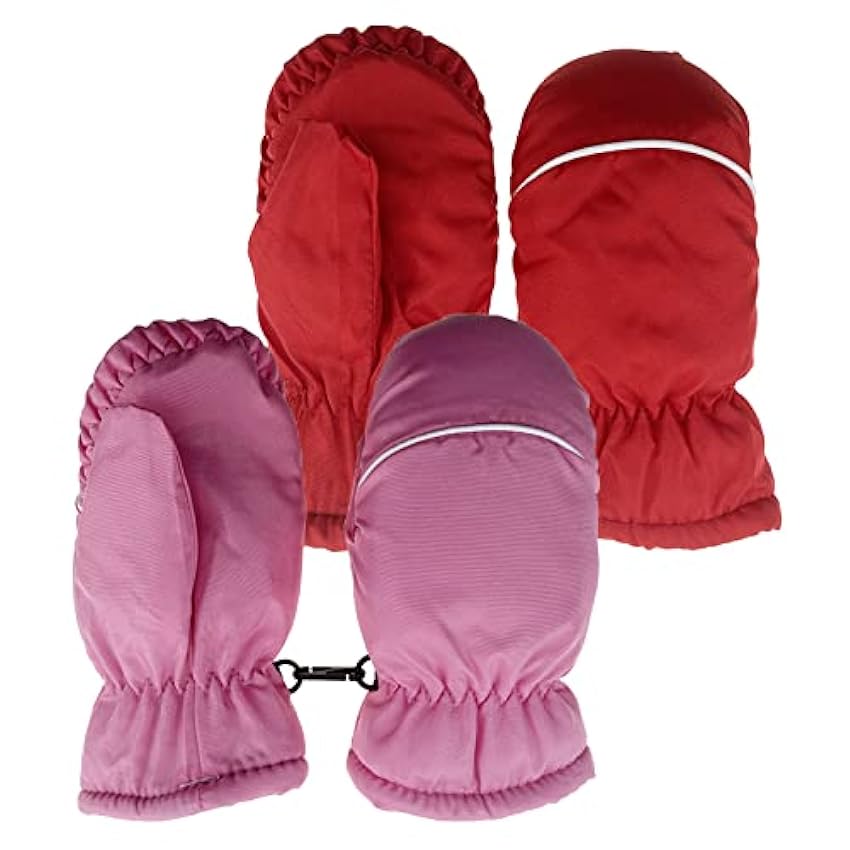 Beokeuioe 2 paires de gants d´hiver pour garçons et filles Gants d´extérieur pour 1 à 5 garçons filles enfants Gants de ski imperméables Gants épais et chauffants CSQQPASN