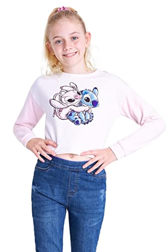 Disney Sweat Enfant Fille, Pull Stitch, Sweatshirt Crop Top Col Rond, Vêtements Mode Fille et Ado 7-14 Ans nSIc99sx