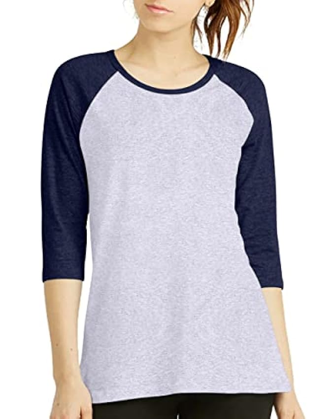 T-shirt de baseball à manches 3/4 pour femme – Chemises raglan en jersey HjpTSQs0
