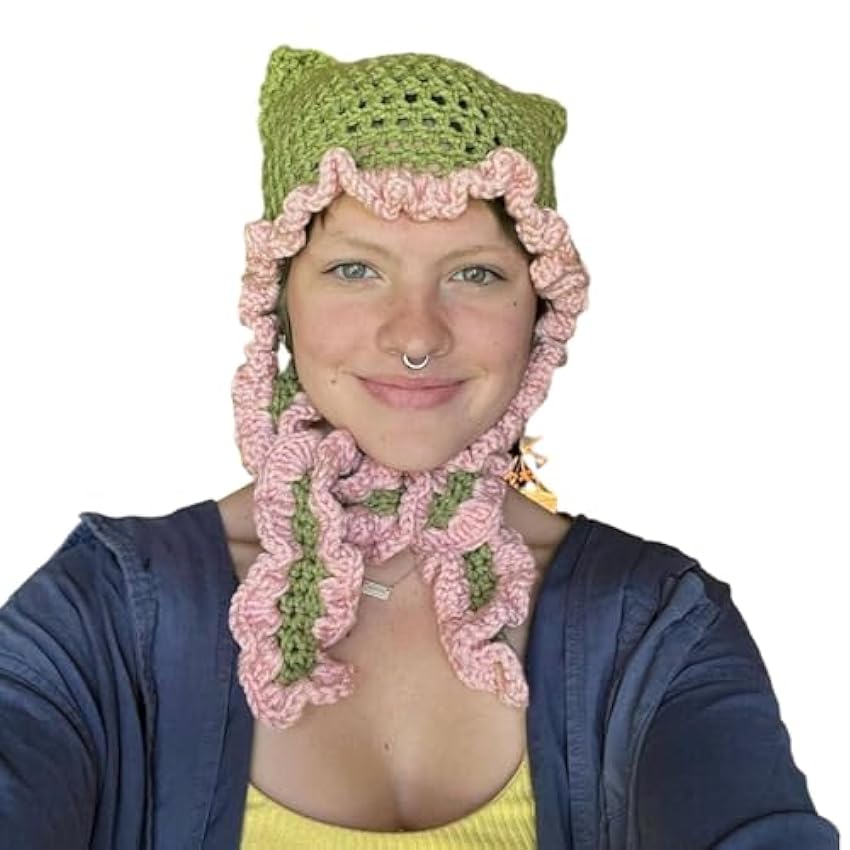 Swetopq Bonnet tricoté pour femme - Chapeau d´hiver souple B-e-a-n-i-e - Chapeau de pêcheur - Chapeau d´hiver pour fête et vacances FMRwwE5e