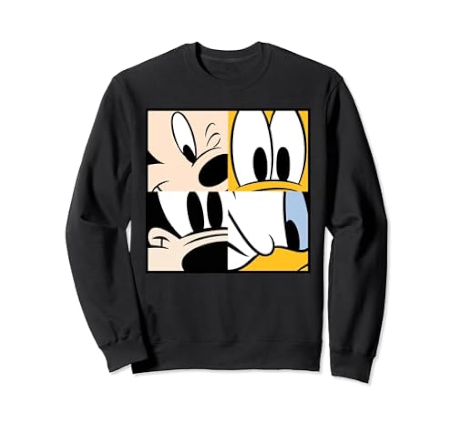 Disney Mickey and Friends 4 Square Pullover Sweatshirt BLBoC2ar