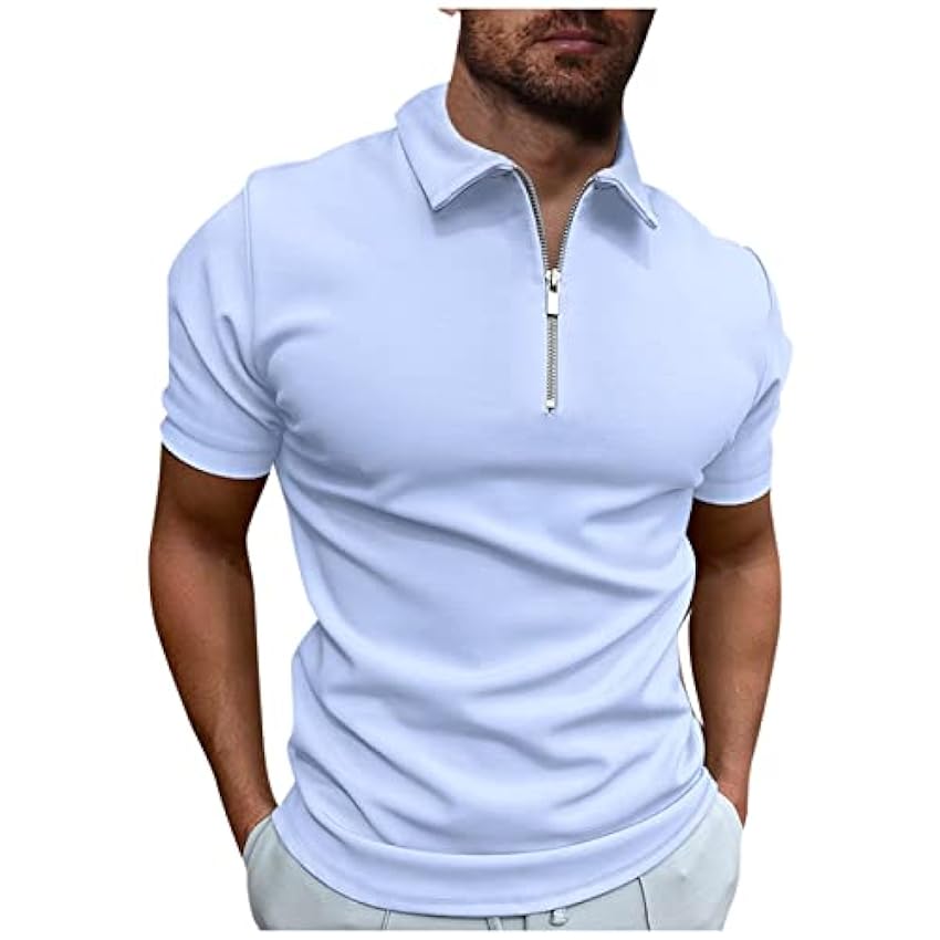 SHZFGUI Blouse Homme Grandes Tailles Chemise Polyester 