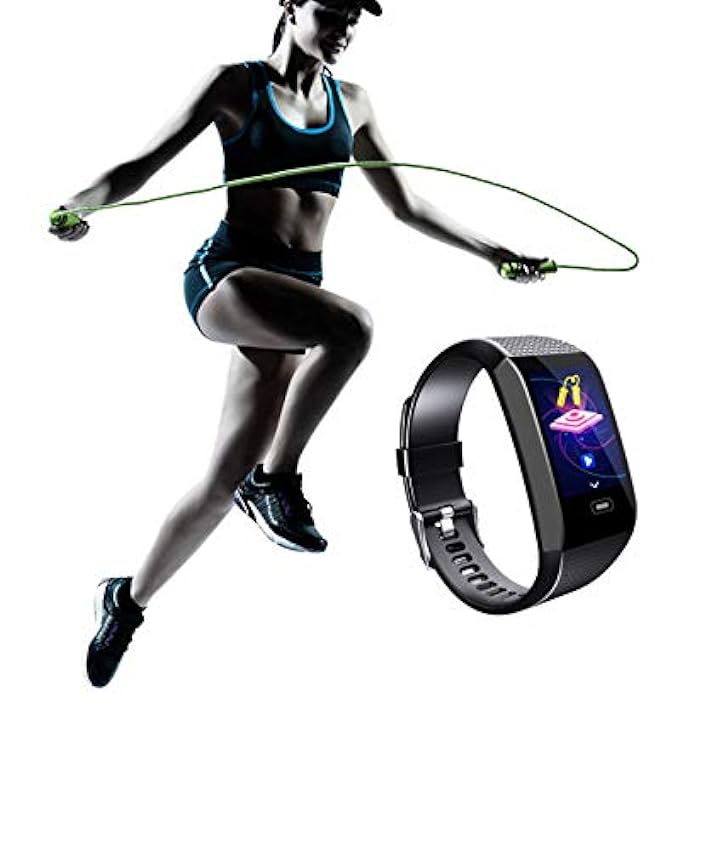 HTTHLH Fitness Trackers Bracelet Intelligent 1.14 Pouces Grand Écran Sports Step Heart Rate Sleep Monitoring Wechat Sports Ip67 Imperméable À l´eau oydNq4T4