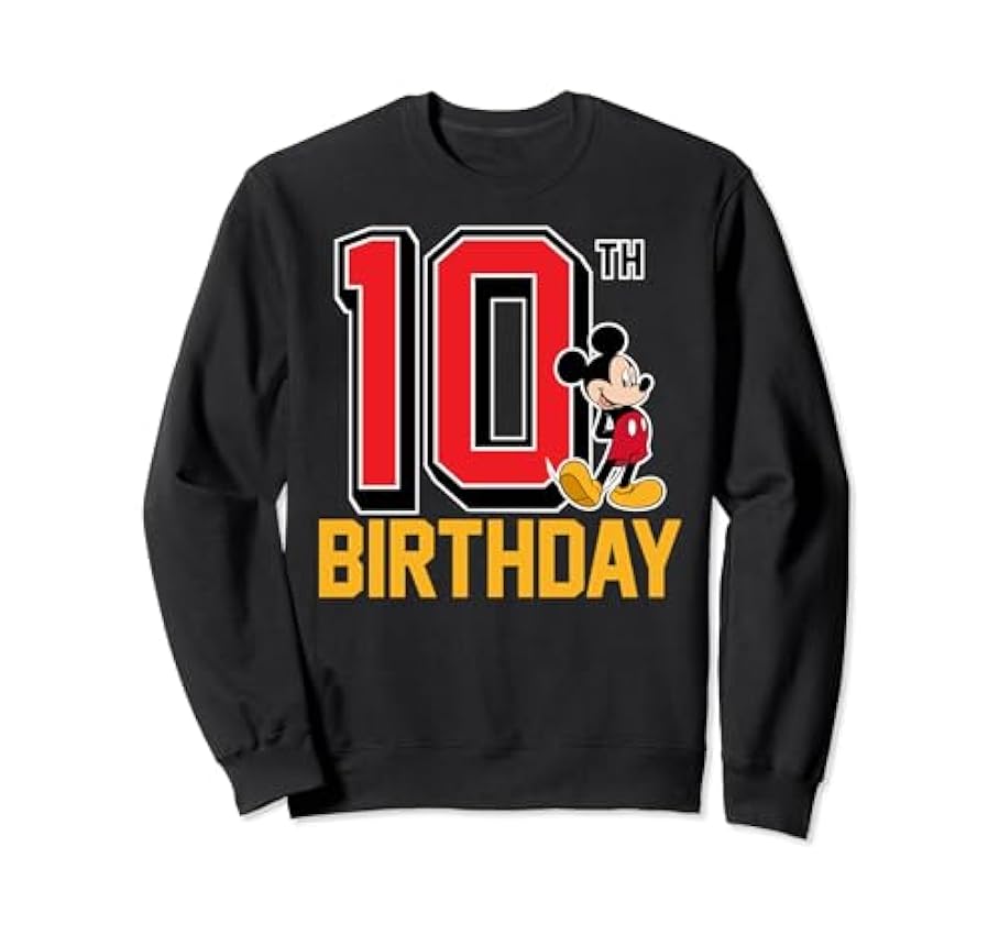 Disney Mickey Mouse 10th Birthday Sweatshirt Ee8rayx4