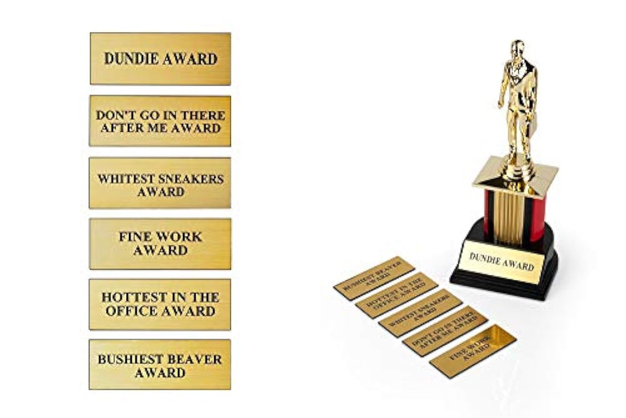 Surreal Entertainment The Office Dundie Award Replica with 6 Interchangeable Plates | 8 inches Tall 06lSxks3