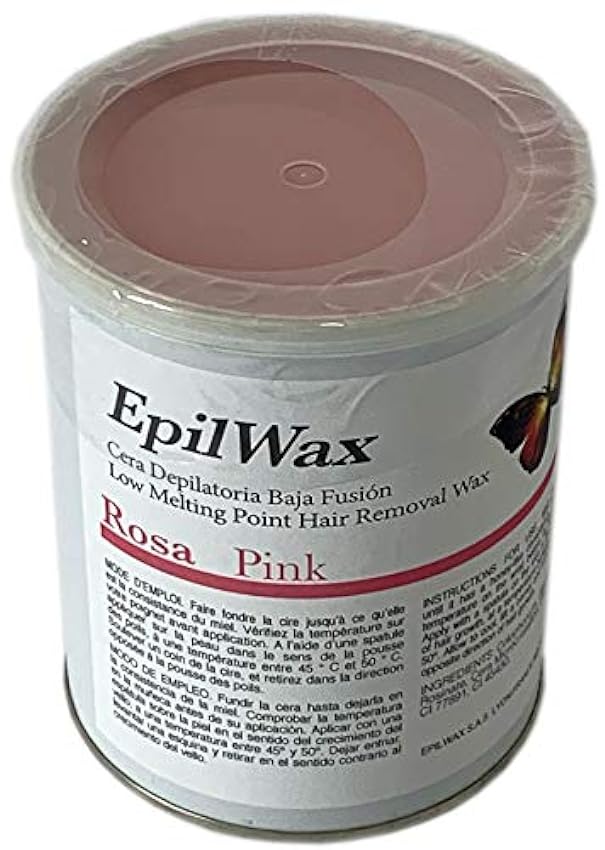 EpilWax Pot de Cire Pelable à la Rose pour Épilation Sans Bandes - Cire Chaude Pelable Professionnelle - Pot de 800 ml ZRmZ9lD3