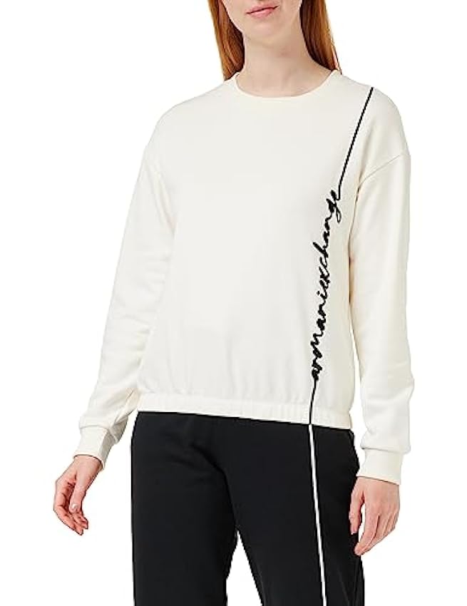 Armani Exchange Signature Logo French Terry Pull Sweat-