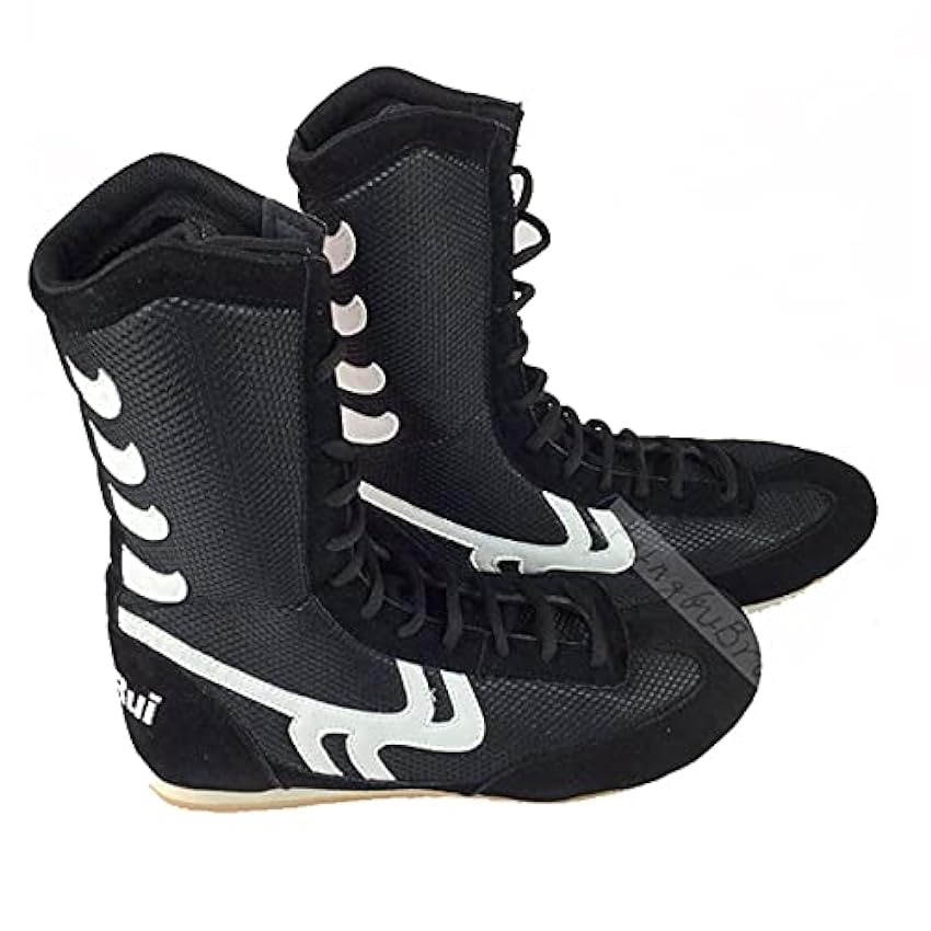 WJFGGXHK Chaussures De Boxe, Bottes De Lutte À Hautes Bottes en Caoutchouc Boots De Boxeur pour Hommes Femmes Garçons zw4Bt847
