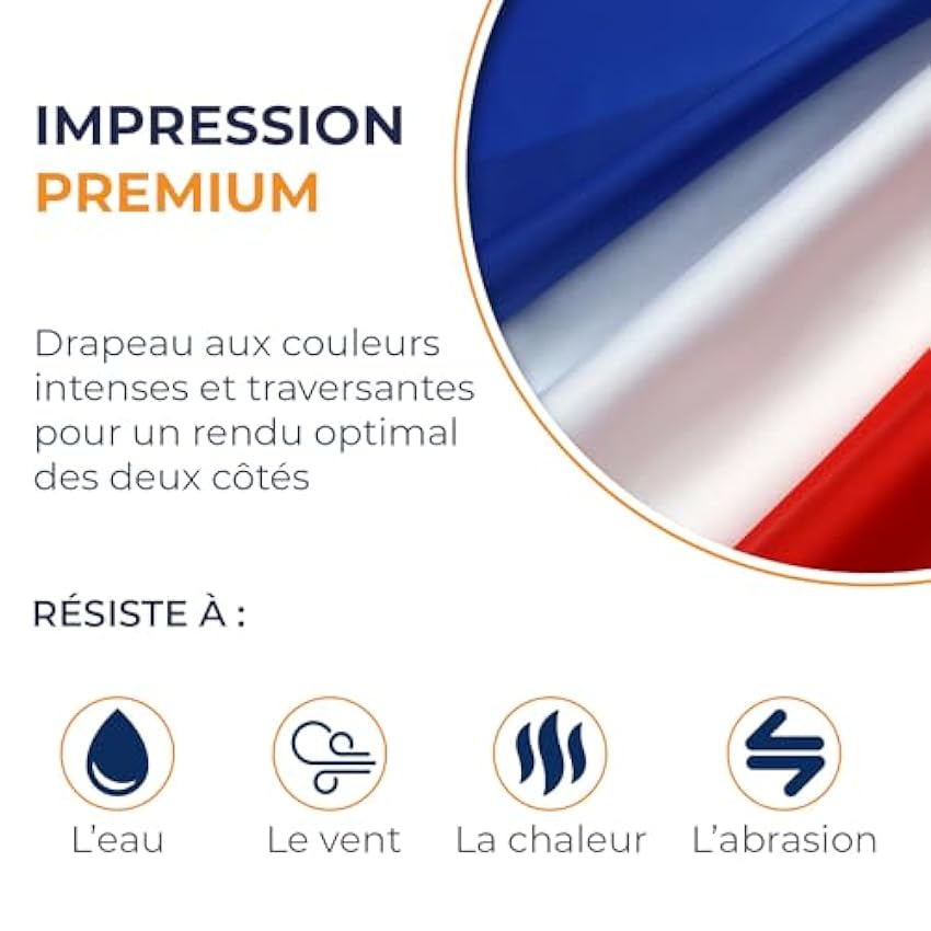 AZ FLAG - Drapeau France - 150x90 cm - Drapeau Français 100% Polyester Avec Oeillets Métalliques Intégrés - Pavillon 110 g 2A0UT4cb