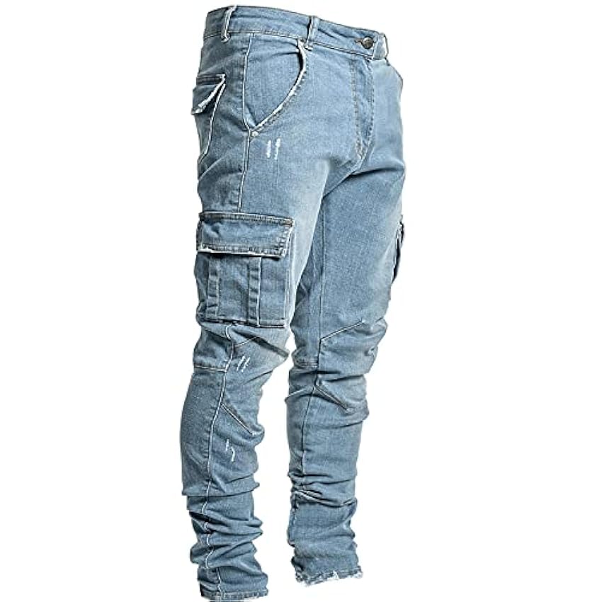 ADOSSAC Jeans pour Homme Pantalon Denim Slim Fit Veteme