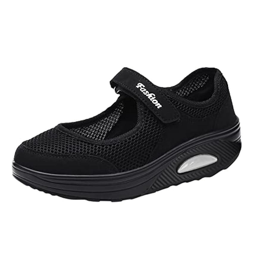 Chaussures de fitness d´extérieur pour femme - En maille respirante - Avec fermeture Velcro - Mousse à mémoire de forme légère - Coussin d´air - Chaussures de sport - Chaussures de course - Chaussures ZtrKeDUh
