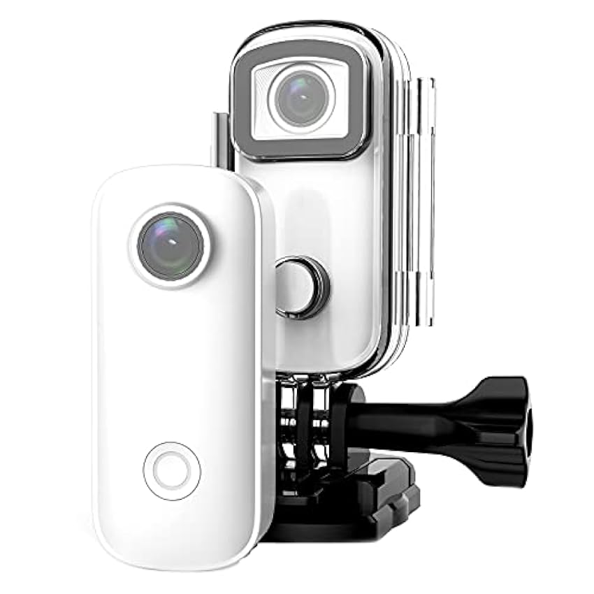 SJCAM Caméra d´action C100+ 4K30FPS WiFi sans fil, caméra sous-marine étanche à 30 m pour la plongée avec tuba, image HD 115 ° FOV 15 MP avec kit d´accessoires de montage pour casque NPL8Jkkv