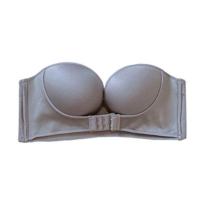 Strapless Front Buckle Bra - Wirefree Push Up Non Slip Invisible Bra,Sexy Women´s Stay Put Strapless with Lift Bra with Front Side Buckle Push up Bra for Wedding Party Bv3JrWOY