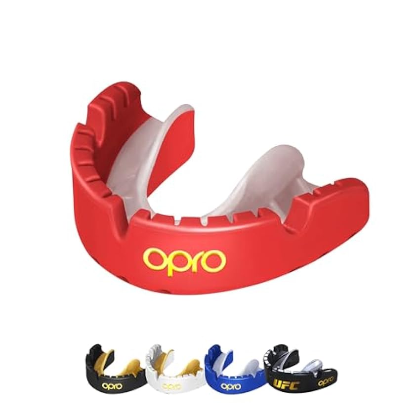 OPRO NOUVEAU Protège-dents Gold pour appareil dentaire de sport pour adultes avec technologie révolutionnaire pour boxe, crosse, MMA, arts martiaux, hockey et tous les sports de contact U6FAfOjg