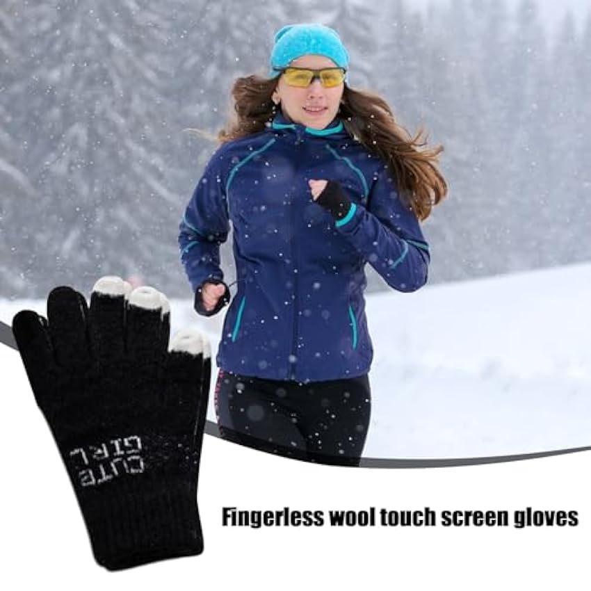 awakentti Gants chauds pour femmes, gants thermiques antidérapants pour temps froid, gants chauds pour écran tactile, pour l´escalade, le cyclisme, le patinage, la randonnée et la course à pied rm9ynbVb