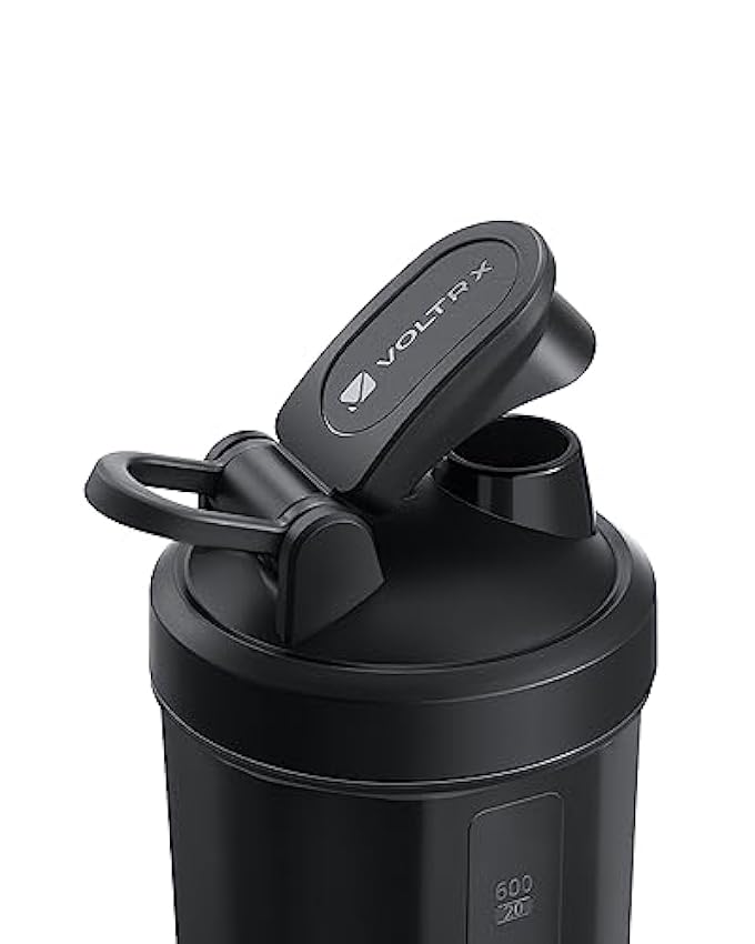 VOLTRX Titanus Bouteille shaker de protéines, mélangeur de protéines électrique rechargeable USB C, pour shakes protéinés et shakes de remplacement de repas, sans BPA, 710 ml 0PWt9K68