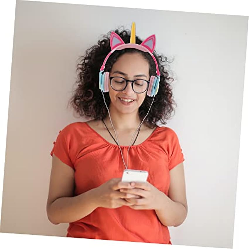 Hemobllo 2 Pièces Casque Licorne Écouteurs LED pour Enfants Écouteurs Filaires pour Enfants Allumer Le Casque Écouteurs Supra-Auriculaires pour Enfants Ecouteur Bandeau Abdos sur L´oreille ZOVOIdVY