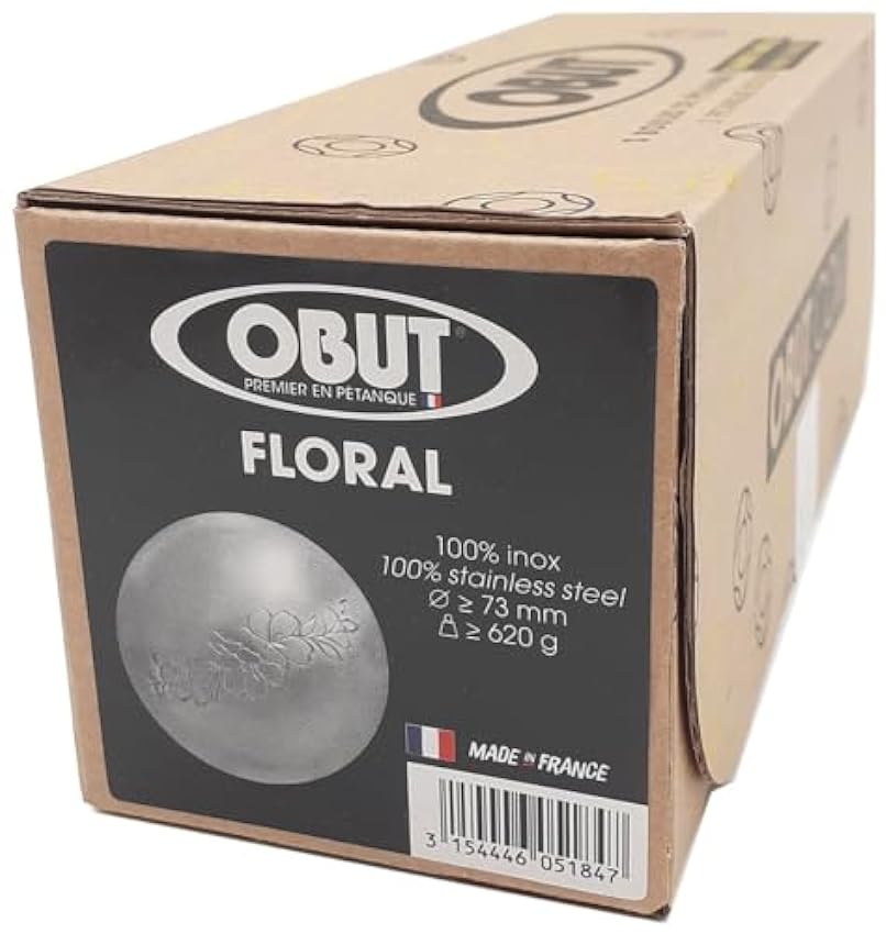Obut - Loisir INOX Floral - Boules de pétanque - Métal - Taille UniqueQUE TPg3LNzI