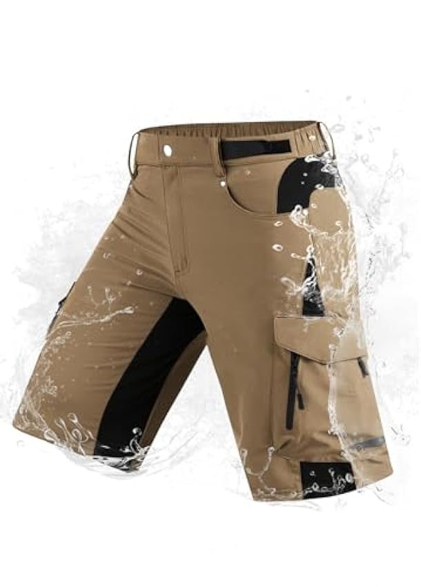 Cycorld Pantalon de randonnée pour homme - Short cargo 