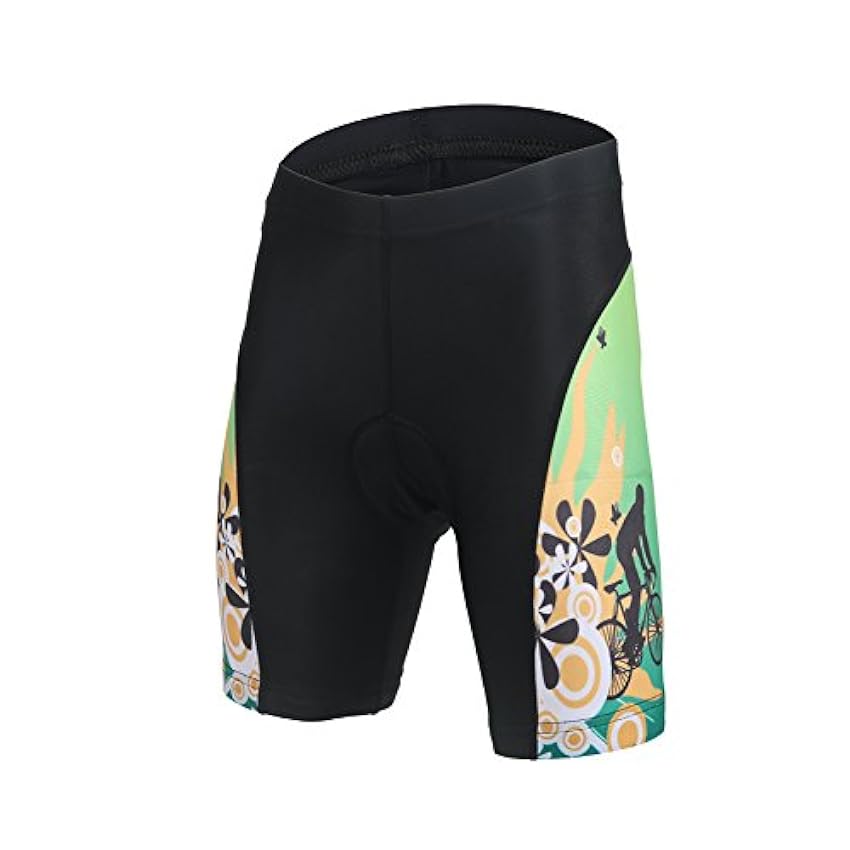 Amur Leopard Enfant Maillot de Cyclisme Pantalons Courtes Cuissard Shorts, équitation Vert, 2XL(9-11 Ans) XlLMb0oQ