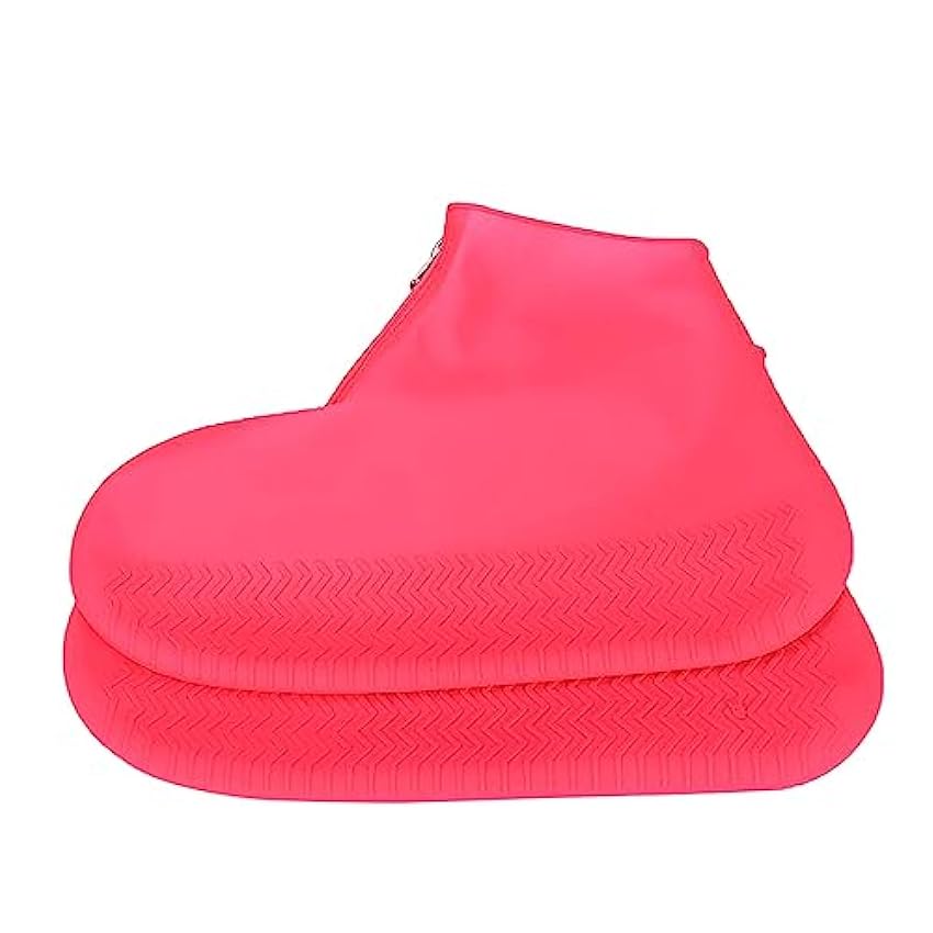 CAOQAO Housse de chaussures de pluie épaisse, imperméable, antidérapante en silicone et housse de chaussures de pluie portable et antidérapante pour femme Rnx2MwFw