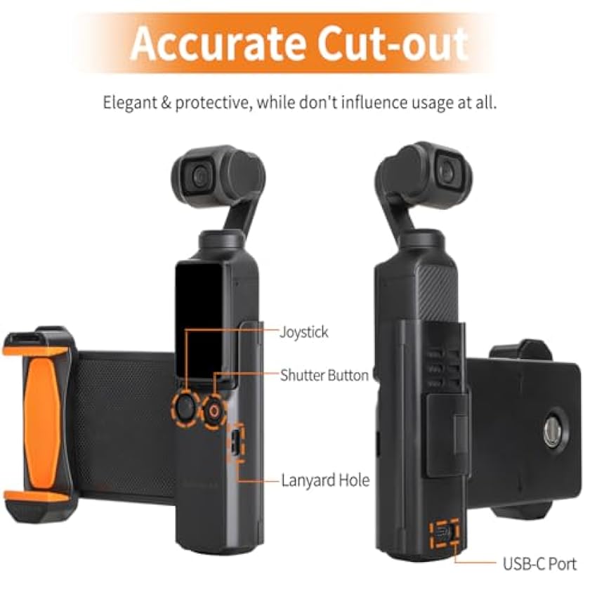 Adaptateur d´extension pour caméra d´action pour DJI Osmo Pocket3 Support de téléphone Adaptateur Cadre de protection Filtre Organisateur Sabot froid 4EcGfHu6