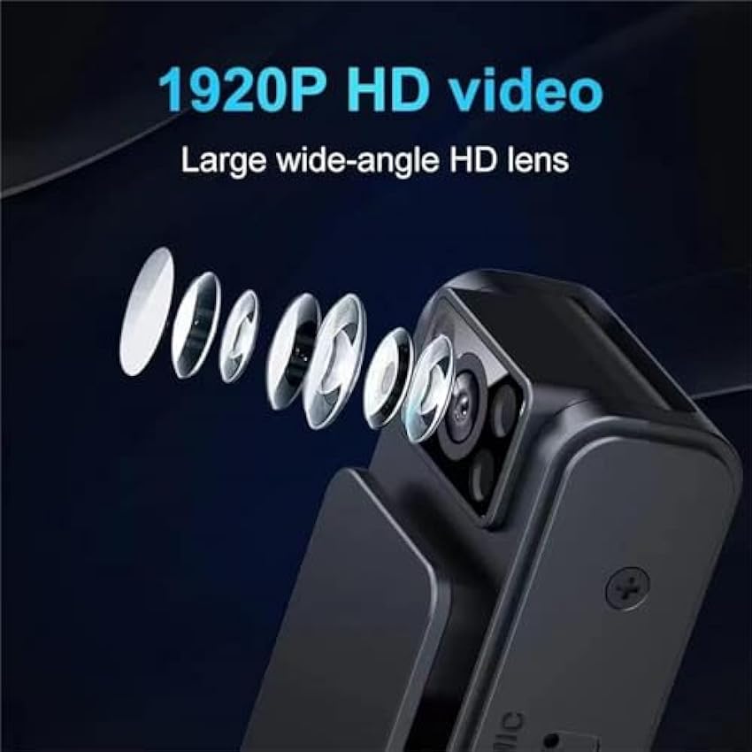2024 New HD 1080P Noise Reduction Camera,Portable Video Recorder - HD 1080p Noise Reduction Camera, Body Camera with 180 Degree Rotatable Lens,180° Rotatable Lens with Memory Card (128G,No Wifi) M6MwaQ0G