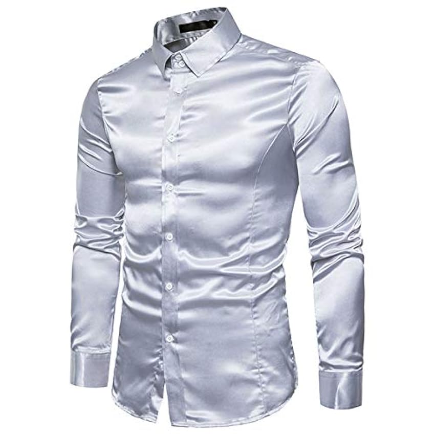 Chemise Henley pour homme - Coupe ajustée - En coton - Manches longues - Chemise d´affaires pour homme - Chemise décontractée - Chemise de loisirs - T-shirt à manches longues DNnQ44aJ