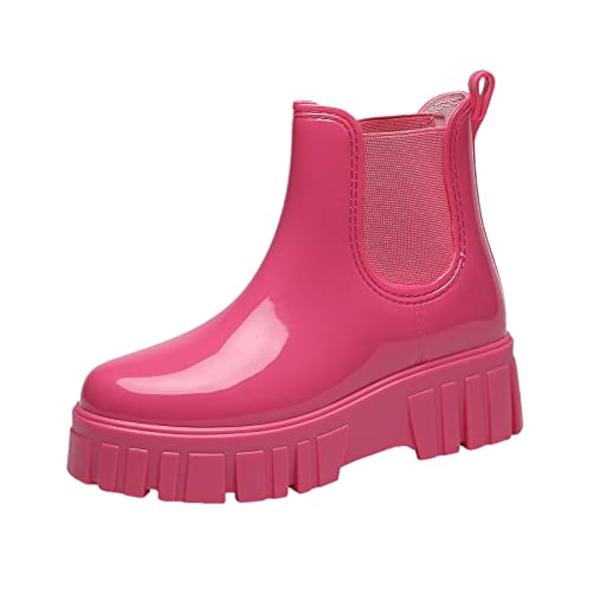 XeonZkne Bottes de neige pour femme - Antidérapantes et amovibles - Avec intérieur en coton - Bottes de pluie - Chaussures d´extérieur en caoutchouc - Chaussures aquatiques pour femme ruI6GcTo