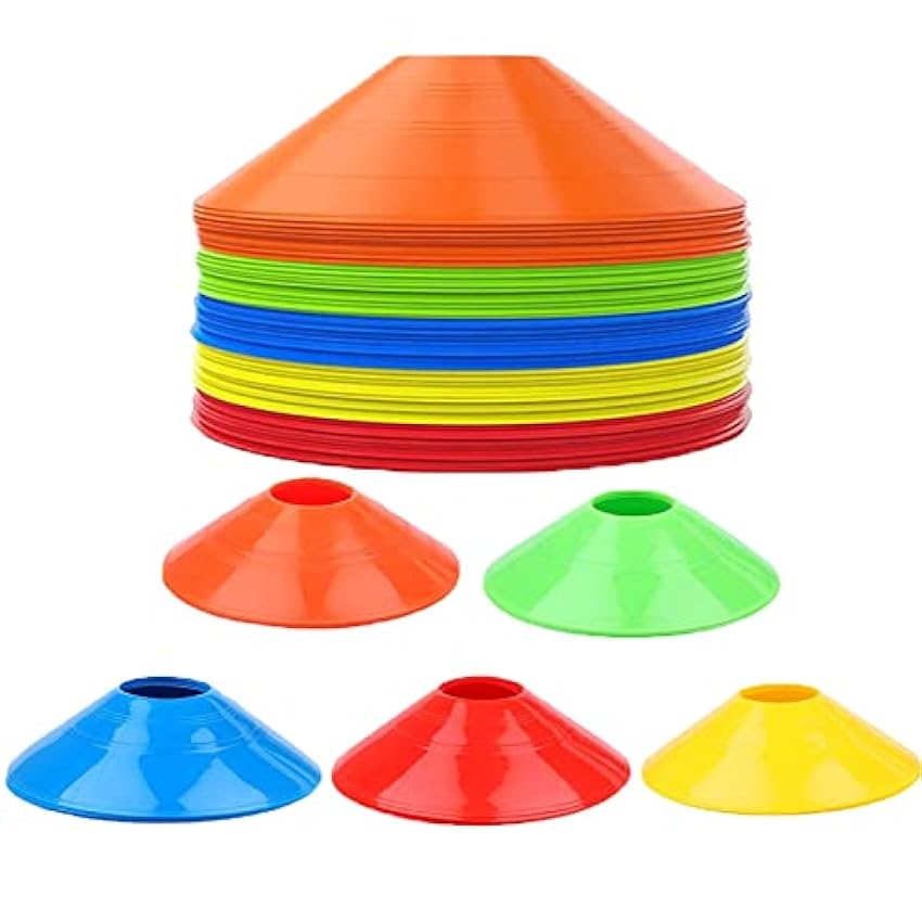 Lot de 15 Chapeaux de marquage, cônes Ronds de 7,5 Pouces, Accessoires d´entraînement pour Les Accessoires d´entraînement Slalom et Les Accessoires d´entraînement de Football pour Enfants 4MiPsmfp