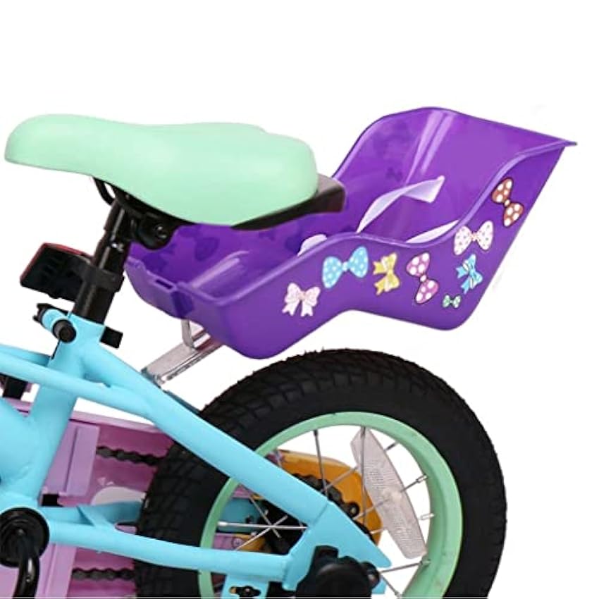 Siège de poupée pour vélo de filles, siège de vélo de poupée avec autocollants bricolage siège de poupée pour le vélo de filles adapté à des accessoires de poupée à vélo pour enfants de 12 à 20 pouce JYRQn5L8