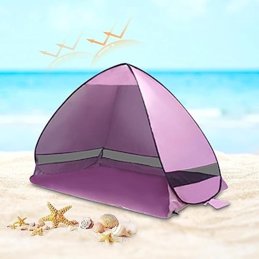 Abri solaire pop-up UPF 50+ anti-UV - Tente de camping portable - Essentiels d´été - Facile à installer - Convient pour le jardin, la pêche, le camping, le parc, le pique-nique, la plage Teksome E3gBfuMg