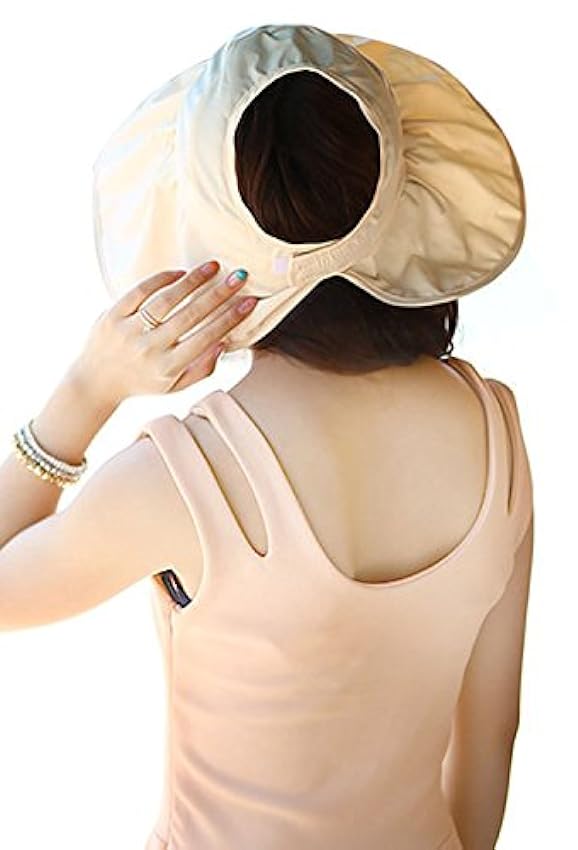 BXT Mode Chapeau Soleil Coloré Exotique Visière Pliable Respirant Anti-UV Grande Capacité Chapeau de Plage Panama pour Femme Eté Printemps Plage de Sable Femme Anti-UV AmxhamLX
