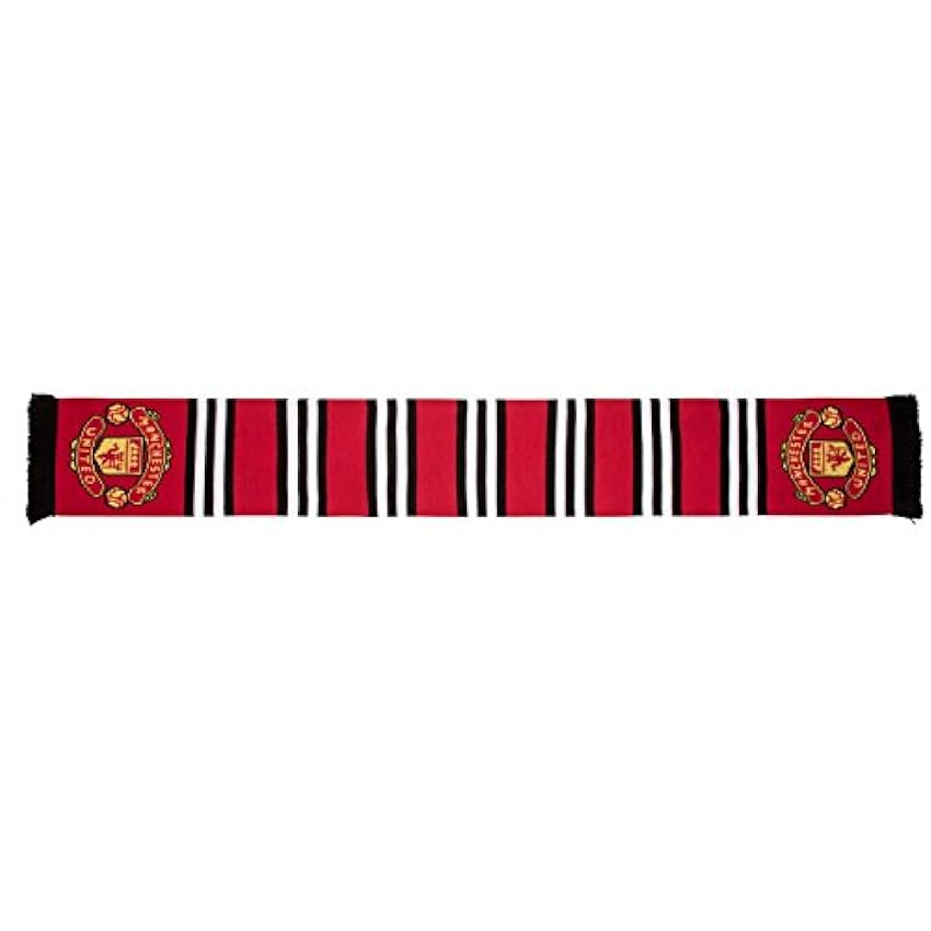 Manchester United FC officiel - Écharpe en tissu jacquard - thème football - Rayures rouges iwcBbu83