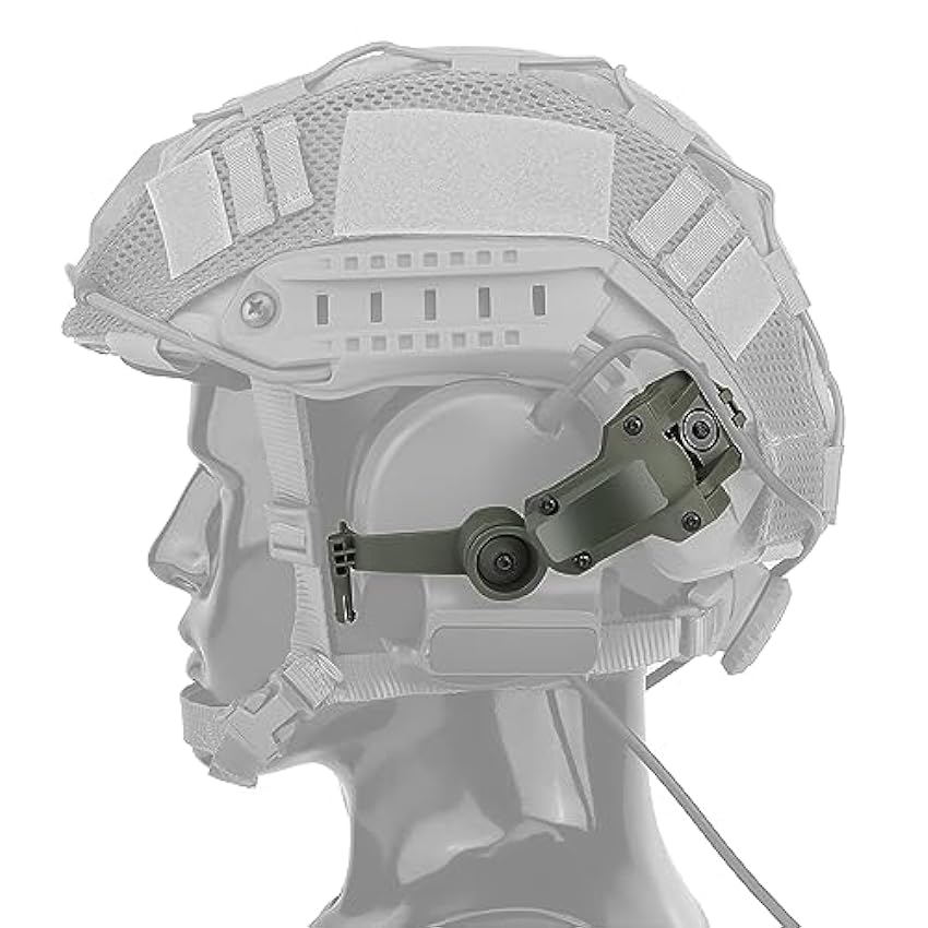 Shanyingquan Adaptateur de casque pour rail de casque tactique, kit de support de casque à rotation multiangulaire compatible avec OPS Core ARC/Team Wendy M-LOK sdywqbSi