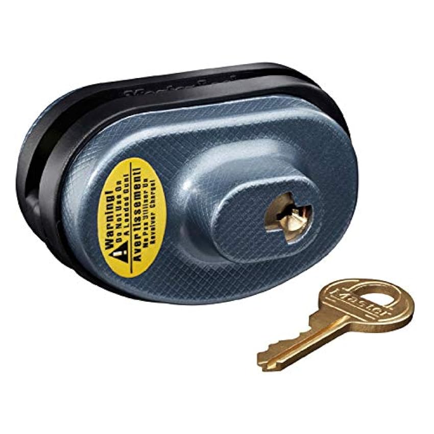 Master Lock 90DSPT Cadenas à clé pour gâchette d´armes à feu, Gris, 5,7 x 3,5 x 4 cm TfZ4bMNC