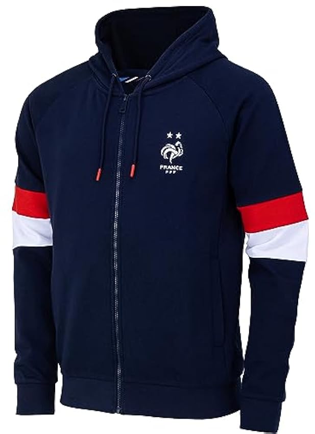 FFF Sweat zippé Capuche Collection Officielle Equipe de France de Football 5obWmuVc