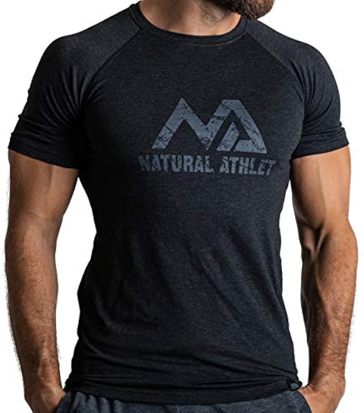 NATURAL ATHLET - T-Shirt de Fitness Slim-Fit pour Homme