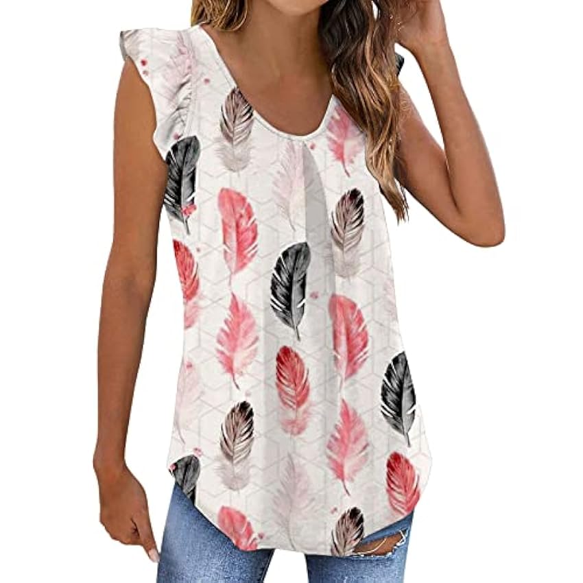 T-shirt à manches longues pour femme et fille - Chemises plissées sans manches - 3 chemises ciHktRnT