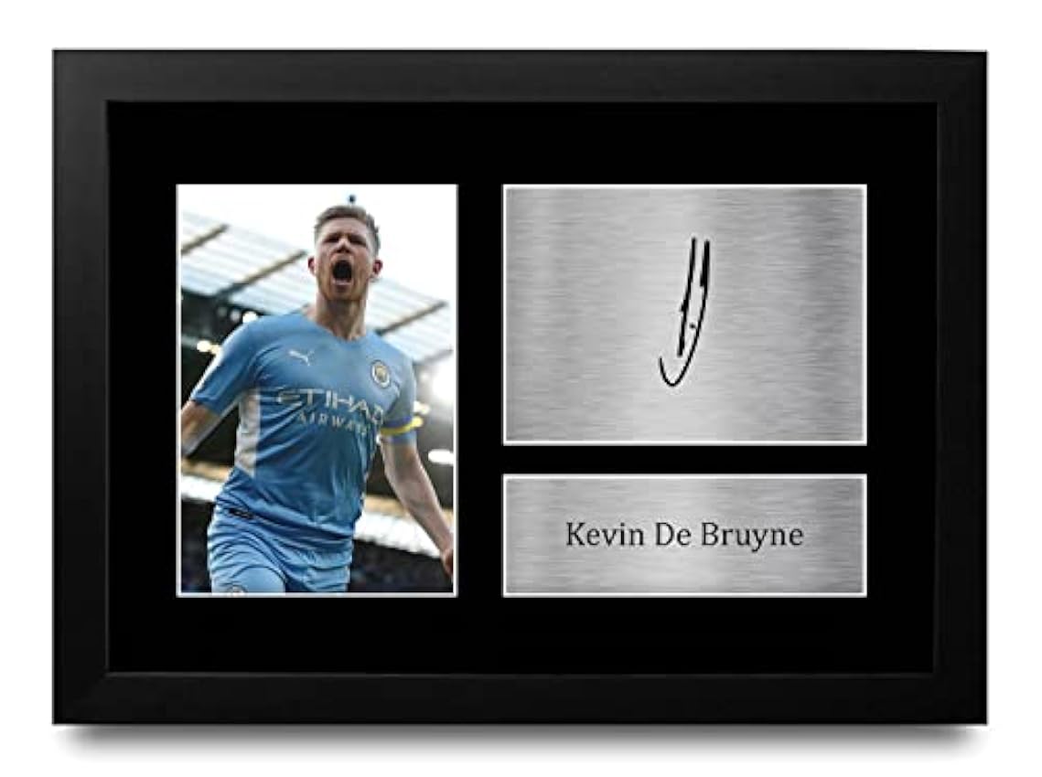 HWC Trading A4 Kevin De Bruyne Manchester City Cadeaux imprimés photo autographe signée pour les fans de football et les supporters - A4 PuNToOy4