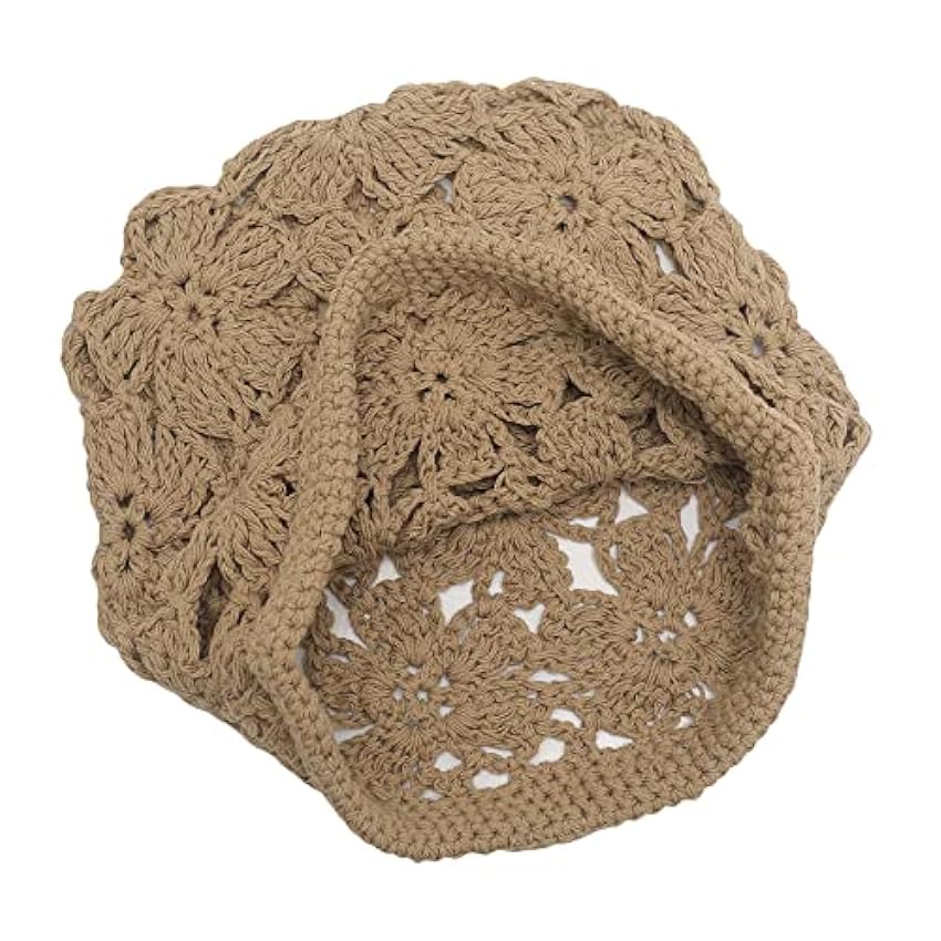 ZLYC Bonnets Printemps Automne Bonnet Souple au Crochet Fait Main pour Femmes JgZjD4CX