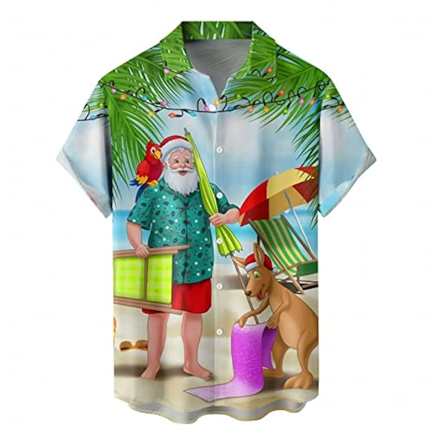Chemise de Noël pour homme - Chemise hawaïenne amusante