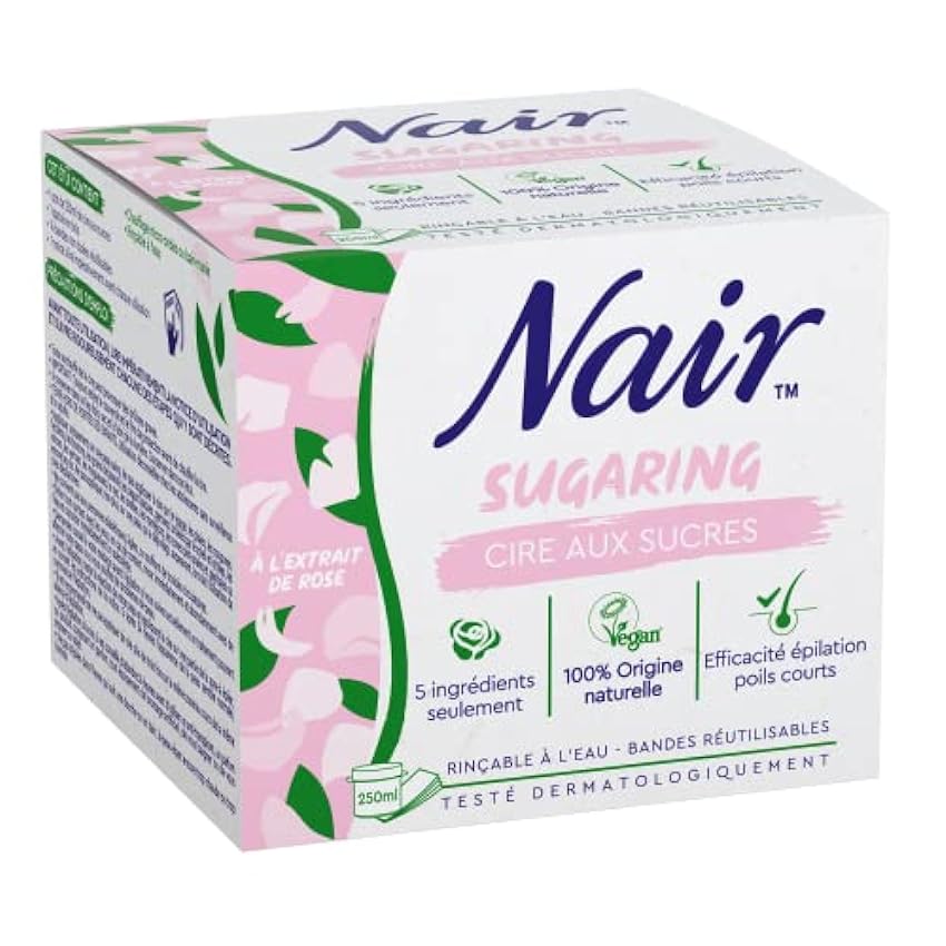NAIR - Sugaring - Cire aux sucres à l´Extrait de Rose, 100% Origine Naturelle, 250 ml 4baT2nVE