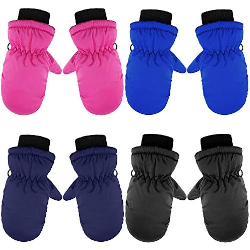 DUHGBNE Lot de 4 paires de gants chauds pour bébé - Pou