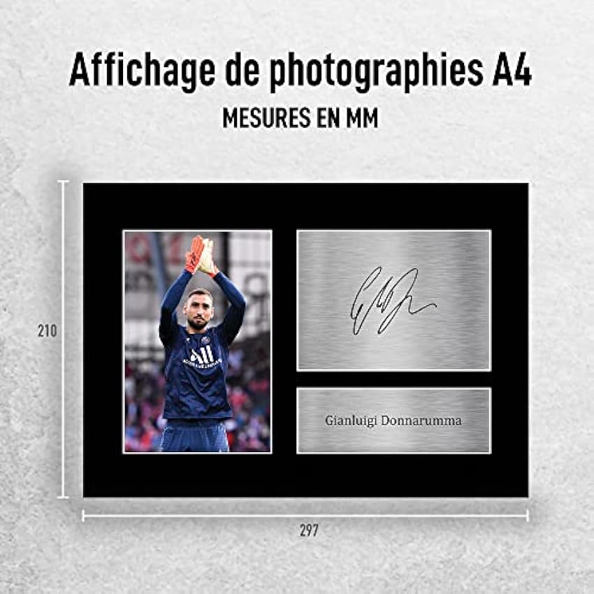 HWC Trading A4 Gianluigi Donnarumma Paris Saint-Germain PSG Cadeaux imprimés photo autographe signée pour les fans de football et les supporters - A4 EwsPlamo