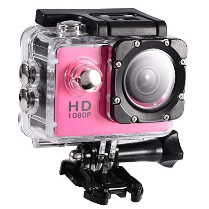 794 Mini Caméra d´action DV, Caméra Étanche USB 2.0 1080P Appareil Photo Multilingue à Écran Haute Définition de 2,0 Pouces sous l´eau Caméra de Sport Grand Angle 90 ° Batterie 900mAh Intégrée(Or) 625dOESU