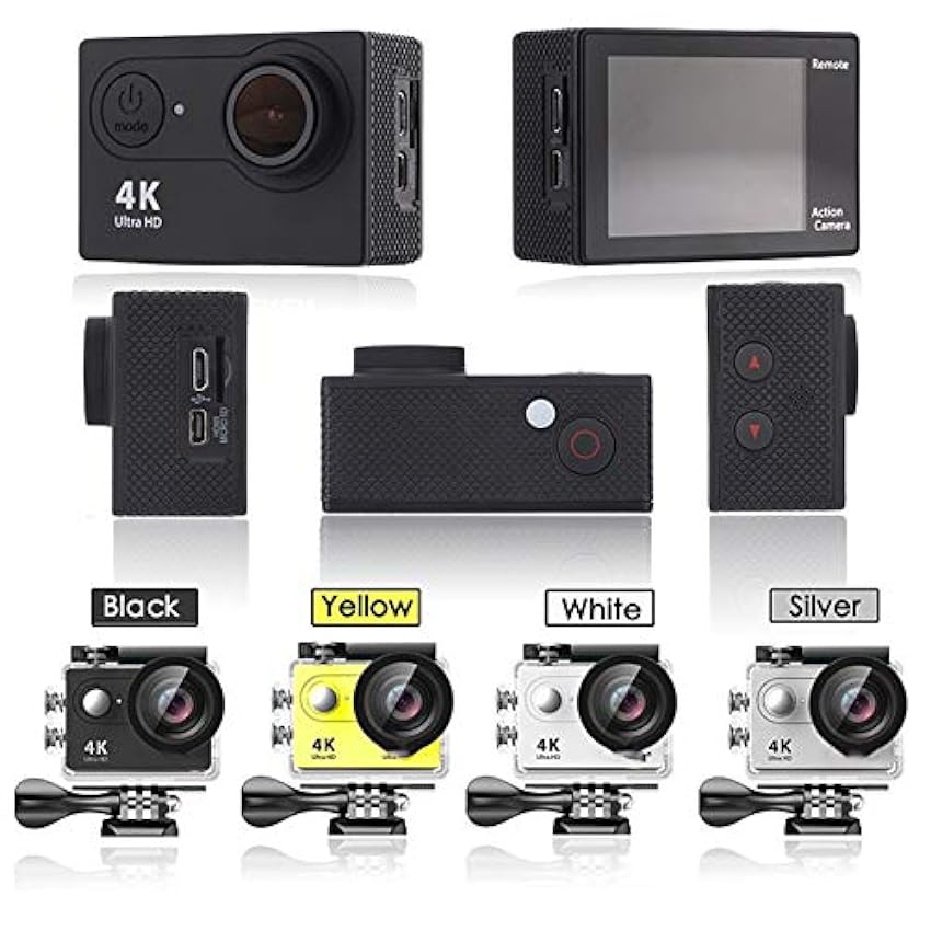 Camera Action H9 / H9R 4K Ultra HD 1080p / 60fps Mini Casque Cam WiFi go étanche Carte Pro 32Go TF Caméra Sport F11.12C (Bundle : Kit 1, Color : H9R) 5tjJBLAL